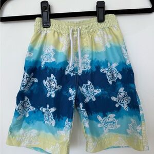 Floatimini Blue and Yellow Athletic Shorts Performance Design